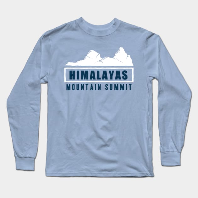 Himalayas Mountain Summit Long Sleeve T-Shirt by RadCoolguy